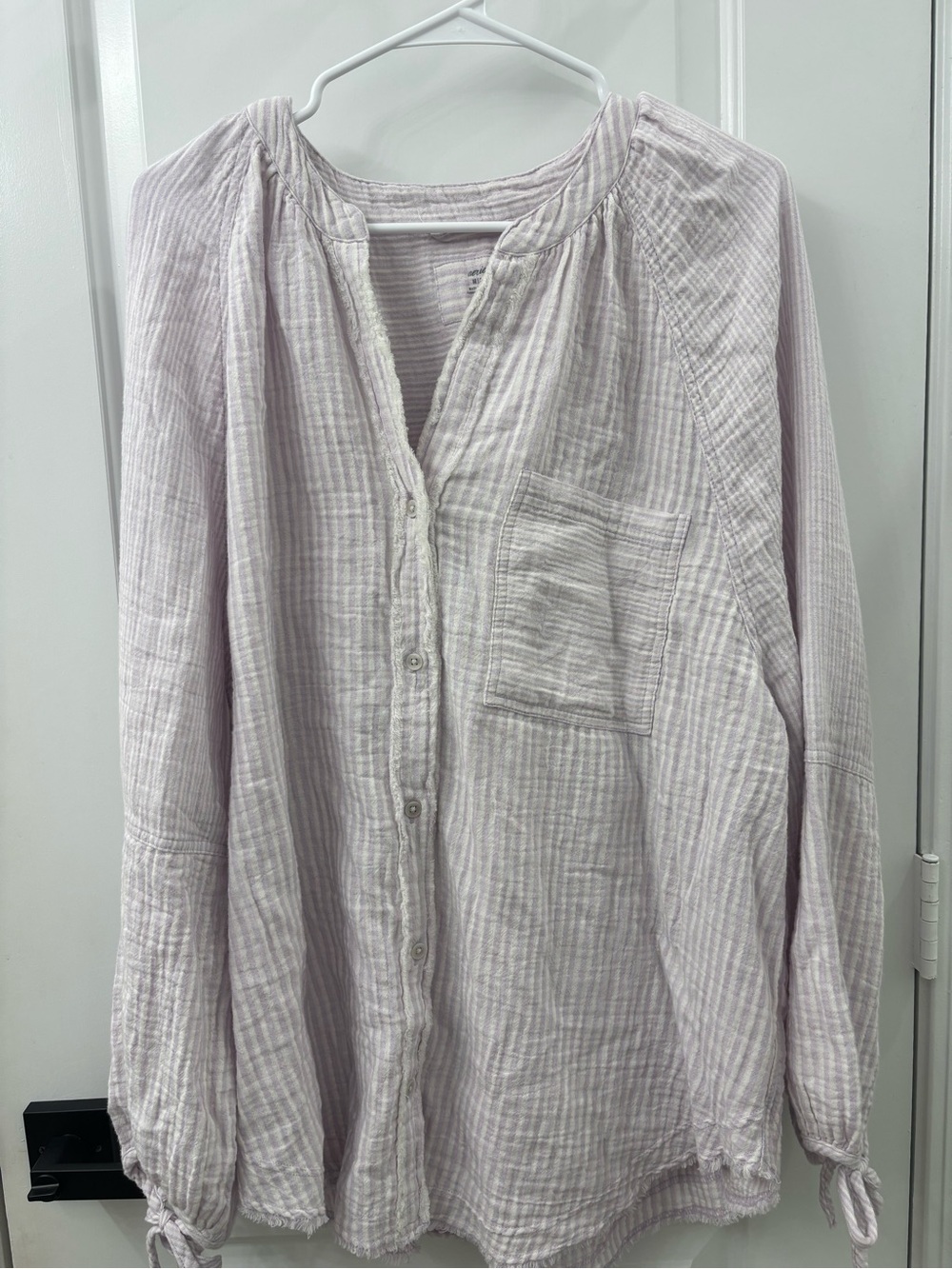 Aerie gauzy coverup shirt